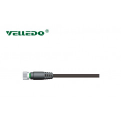 Соединитель кабельный VELLEDQ M8-F04T-10.0PVC/BK (розетка)